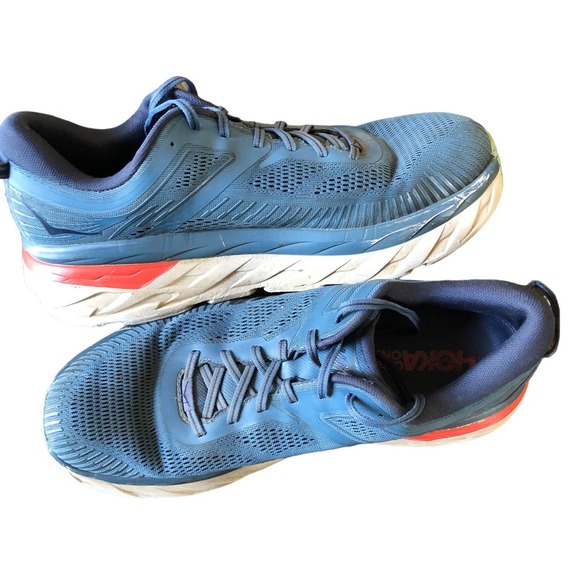 HOKA One Mens Bondi 7 Running Tennis Shoes Size 12 - Picture 9 of 14